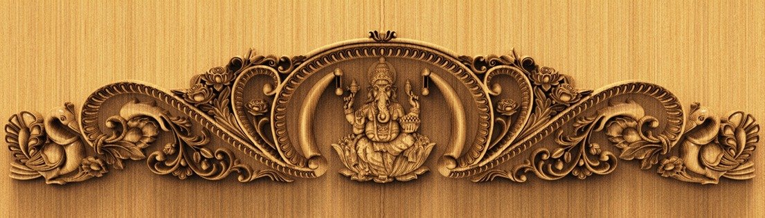 H God Frame - HB-31 Lord Ganesha Artistic Relief Carving Panel